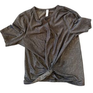 Lululemon Crescent Tee *Spark Black Gold Size 6